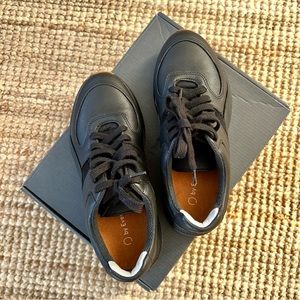 *EVERLANE* Black Leather Trainers w/Gum Sole